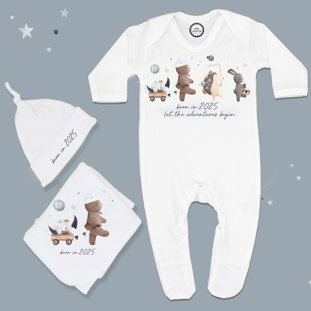 'Born in 2025...Let The Adventures Begin' Baby Hamper